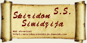 Spiridon Simidžija vizit kartica